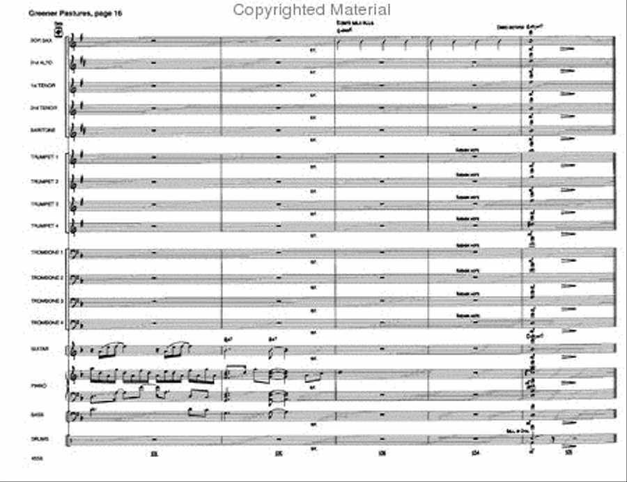 Greener Pastures Greener Pastures Jazz Ensemble scores gallery preview page 17