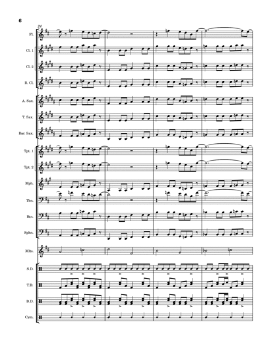 Lithium Marching Band scores gallery preview page 6