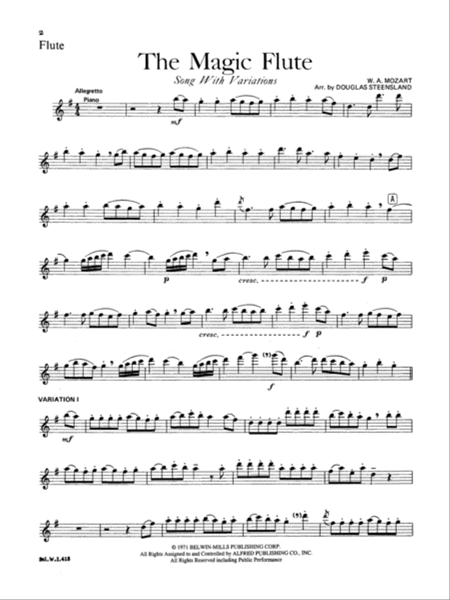 Magic Flute - Flute & Piano Small Ensemble scores gallery preview page 2