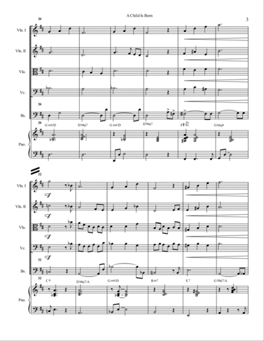 A Child Is Born A Child Is Born Cello scores gallery preview page 4