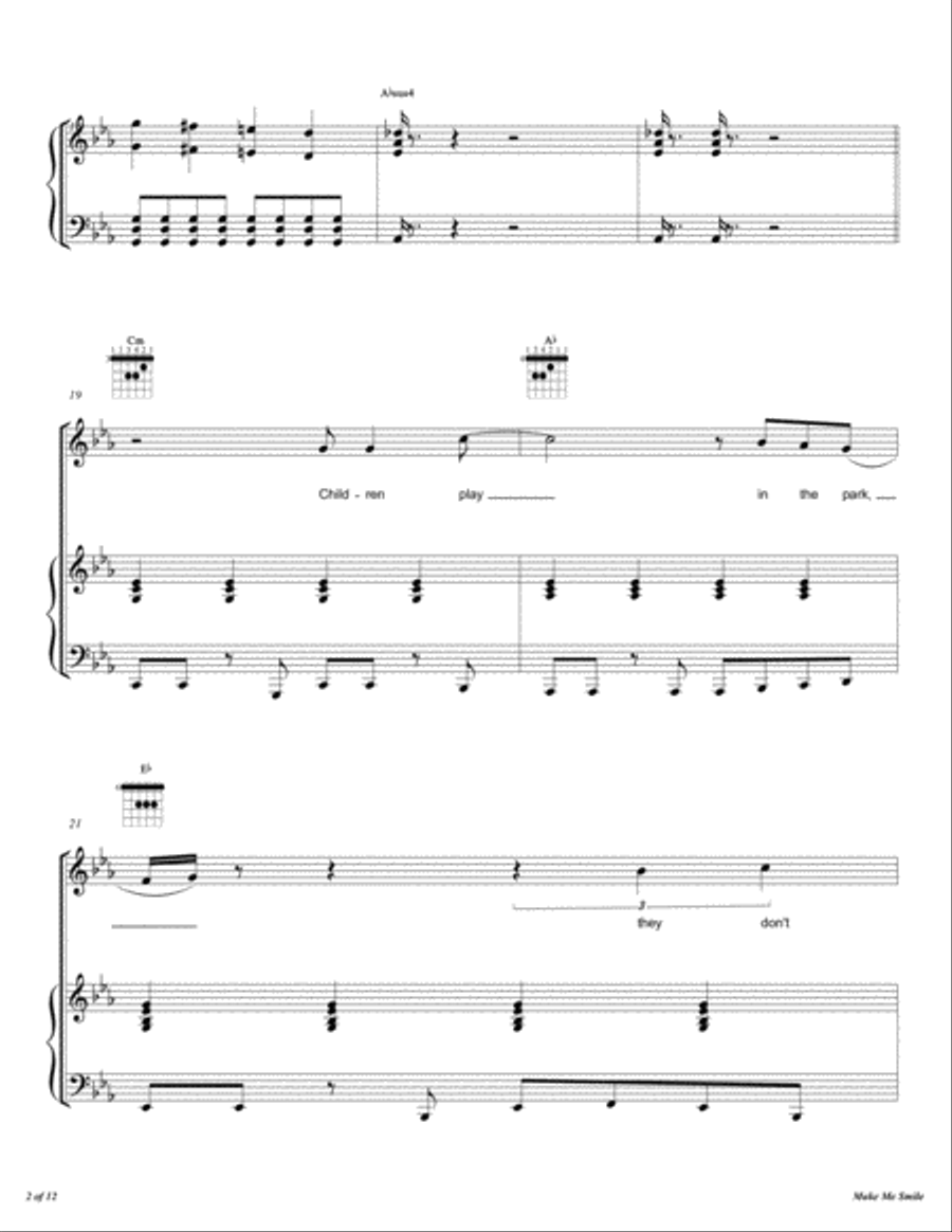 Make Me Smile Make Me Smile Voice scores gallery preview page 3