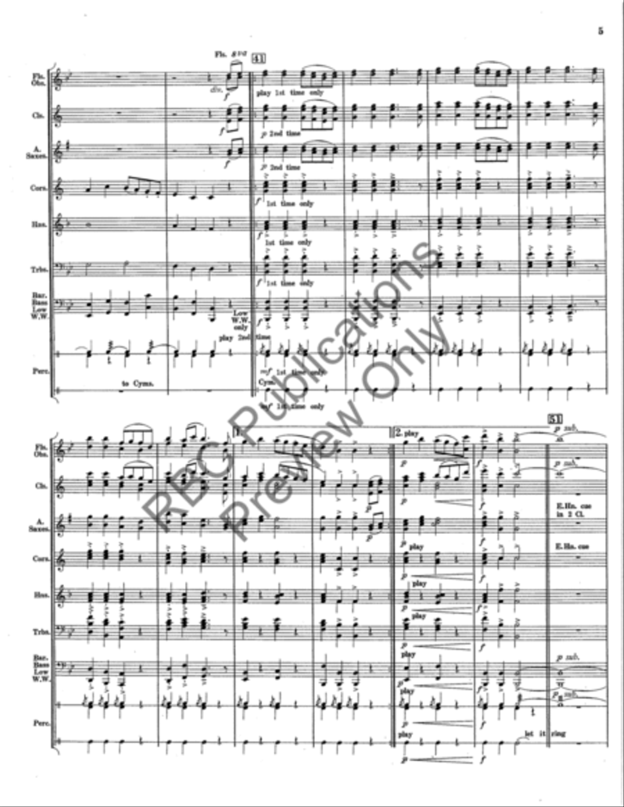 March From Early America (Score) Concert Band scores gallery preview page 6