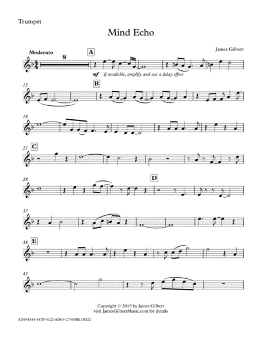 Mind Echo Trumpet Solo scores gallery preview page 6