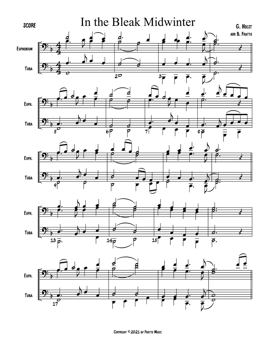 In the Bleak Midwinter Brass Quartet scores gallery preview page 3