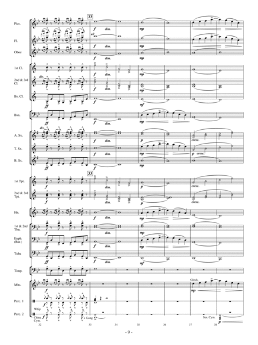 Amid the Great Displace Concert Band scores gallery preview page 8