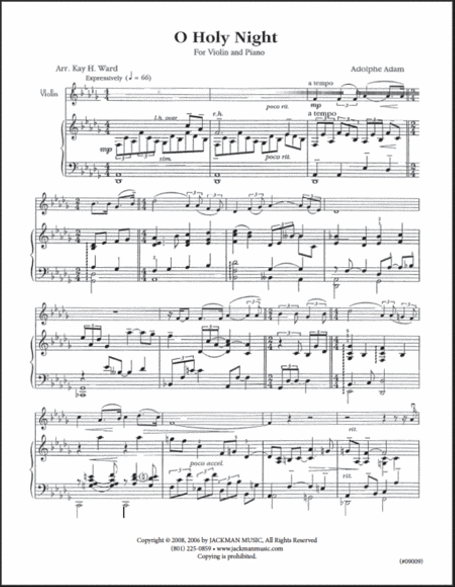 O Holy Night - Adv Violin and Piano Violin Solo scores gallery preview page 2