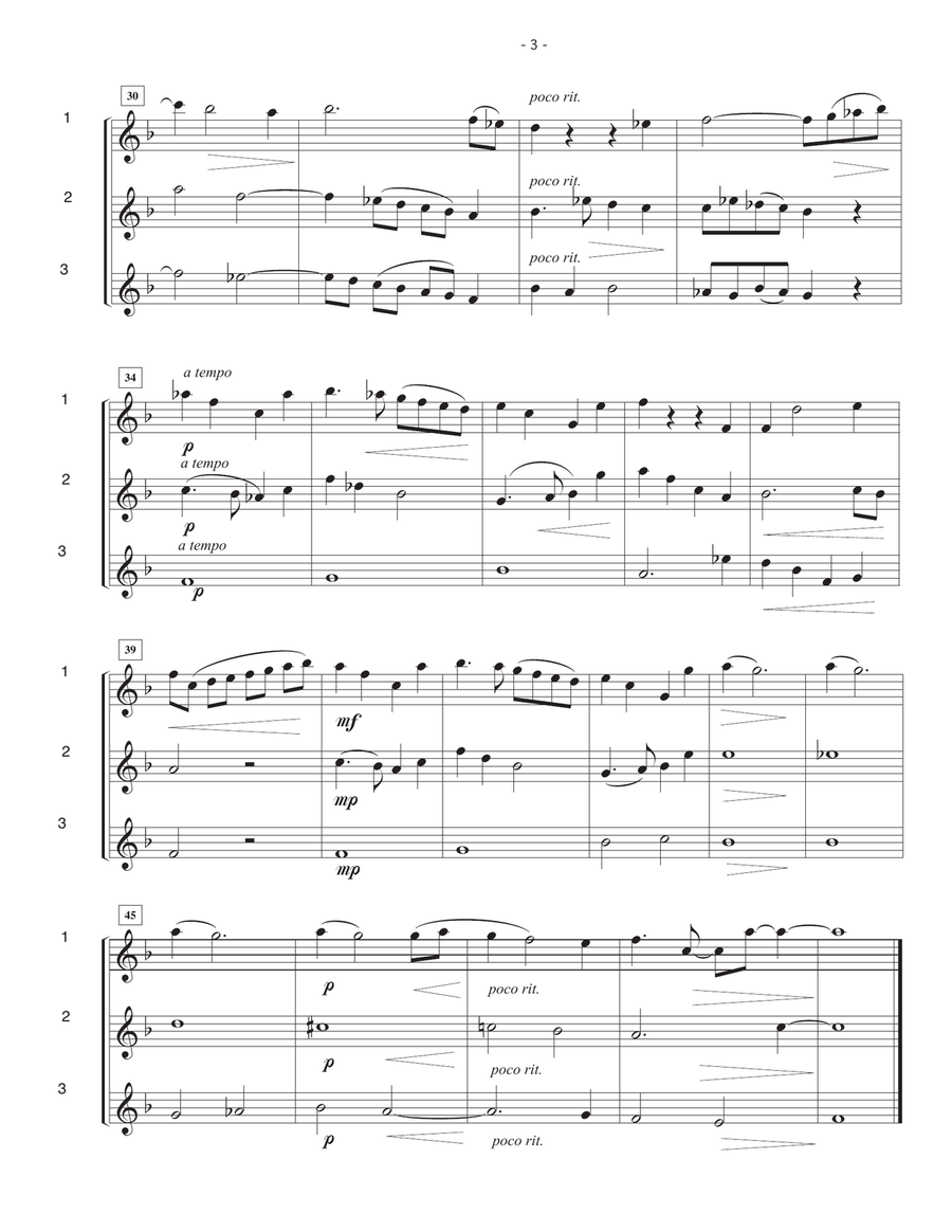 Interlude - intermediate Flute Trio Flute Trio scores gallery preview page 4