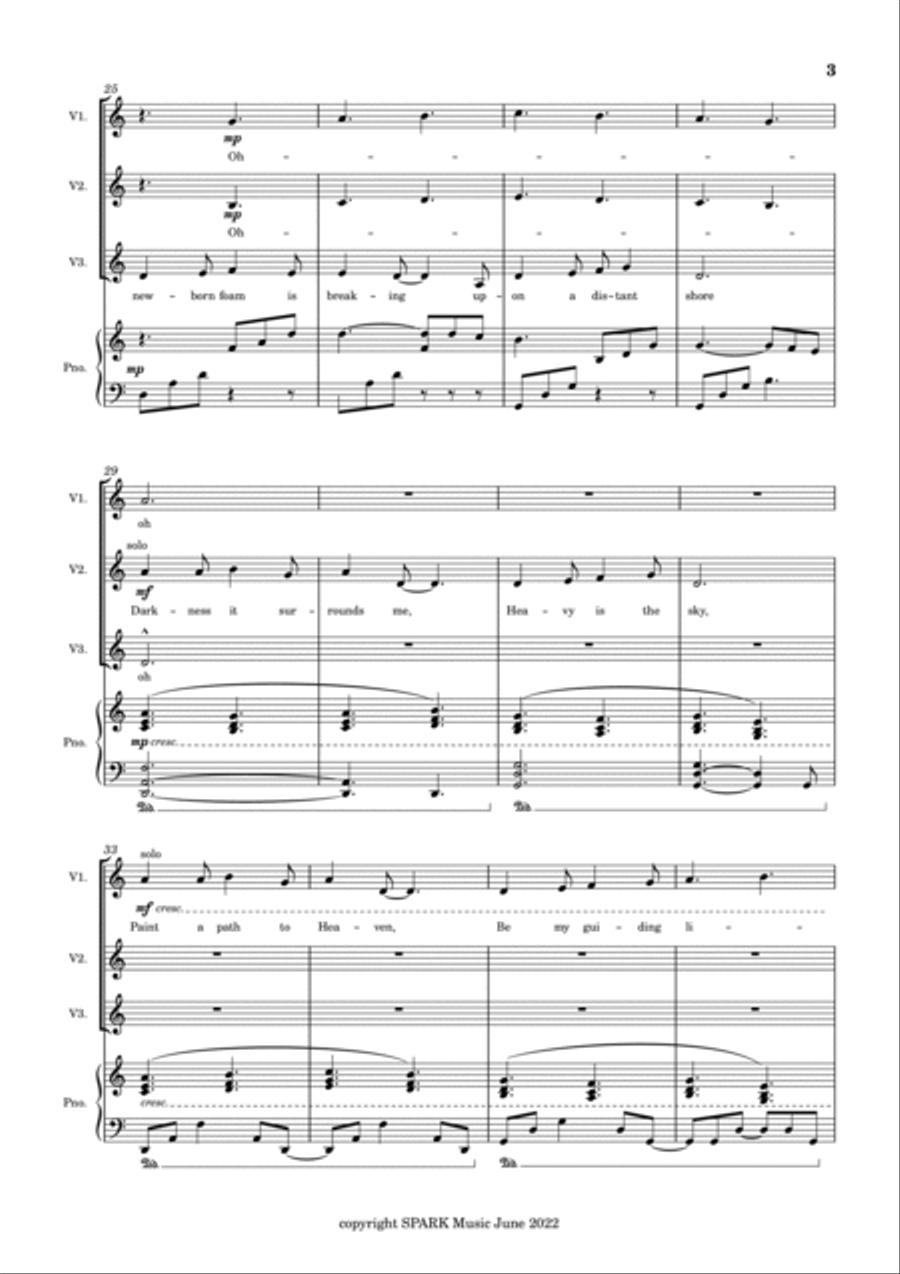 evening star I evening star I 3-Part scores gallery preview page 3