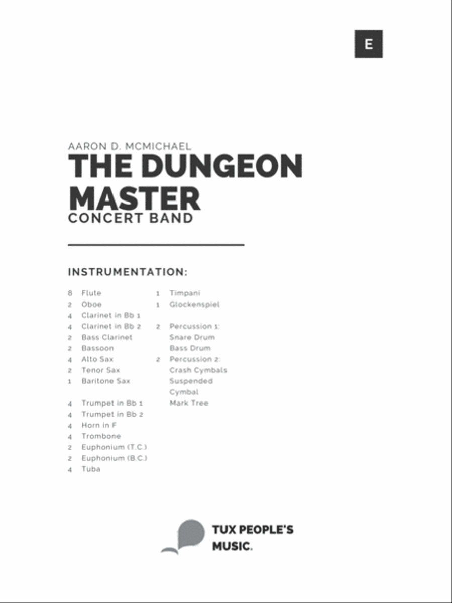 The Dungeon Master The Dungeon Master Concert Band scores gallery preview page 2