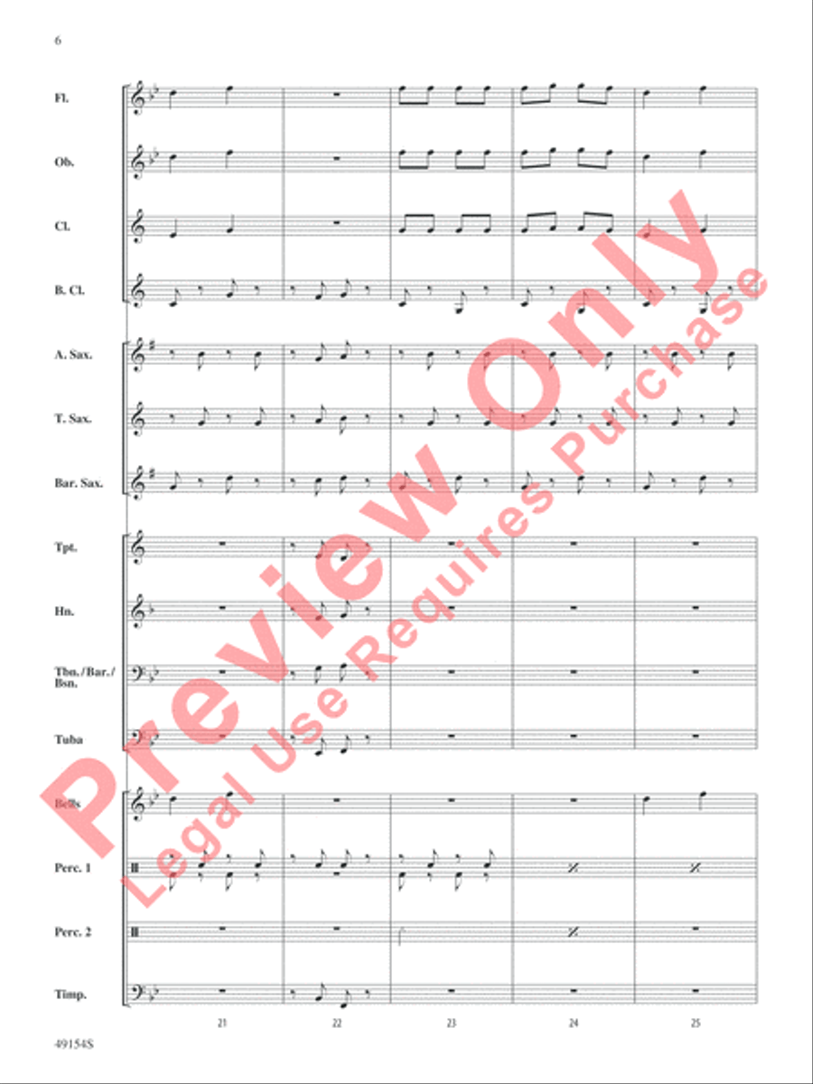 American Mountain Medley American Mountain Medley Concert Band scores gallery preview page 7