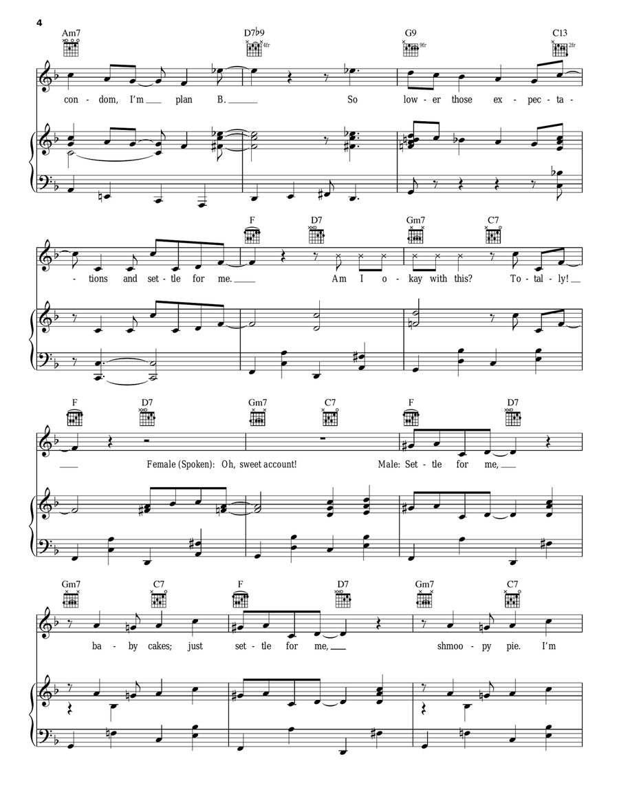 Settle For Me Piano, Vocal, Guitar scores gallery preview page 4