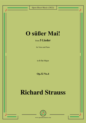 Richard Strauss-O süßer Mai!,in B flat Major,Op.32 No.4