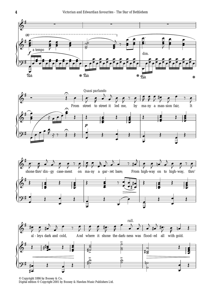 The Star Of Bethlehem Piano, Vocal scores gallery preview page 4