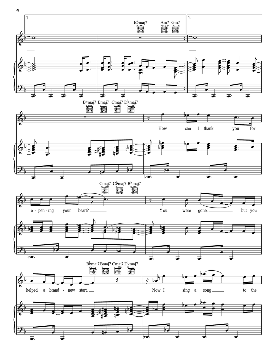Owe It All Piano, Vocal, Guitar scores gallery preview page 4