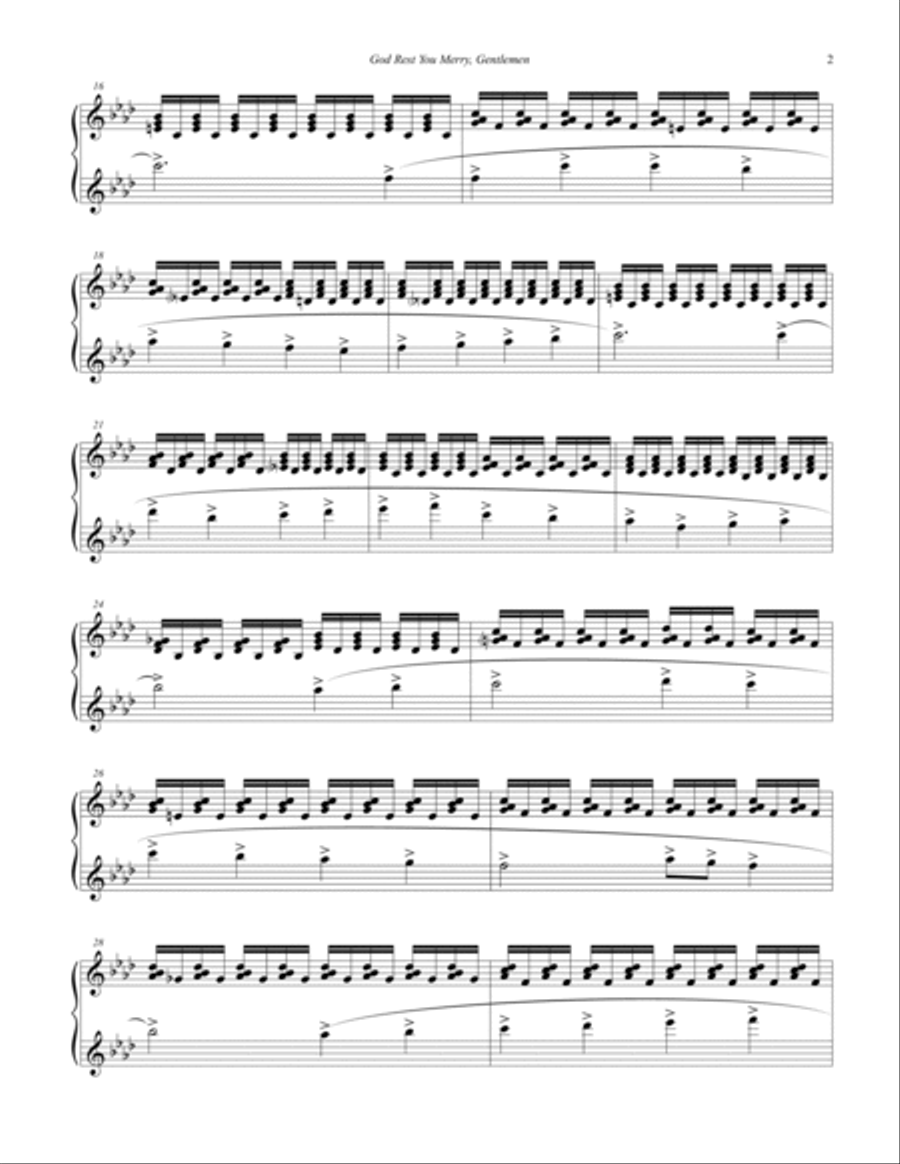 God Rest You Merry, Gentlemen Piano Solo scores gallery preview page 3