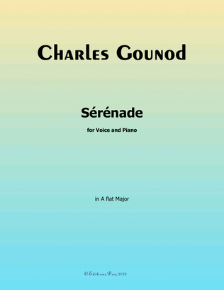 Book cover for Sérénade,by Gounod,in A flat Major