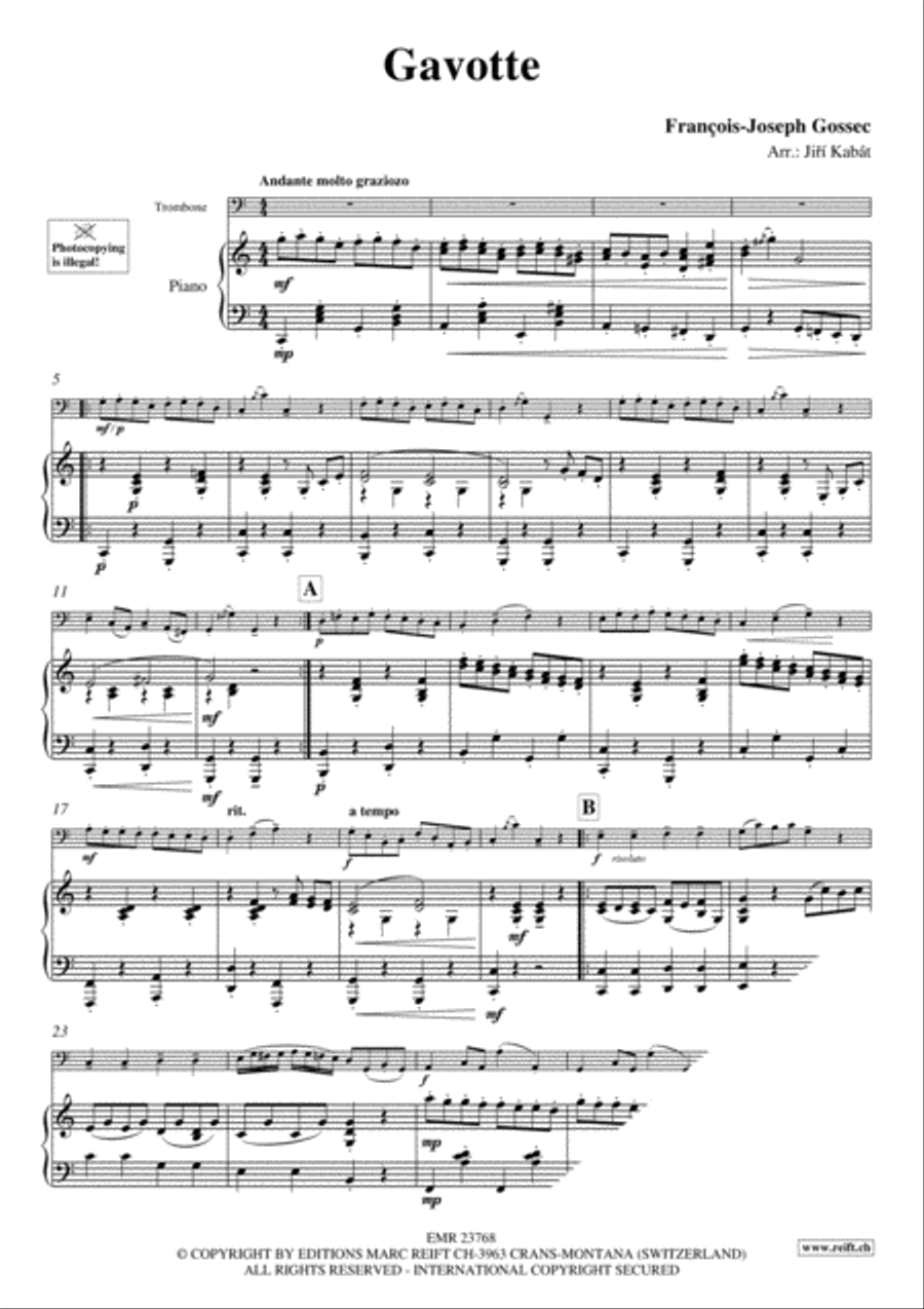 Gavotte Piano Accompaniment scores gallery preview page 3