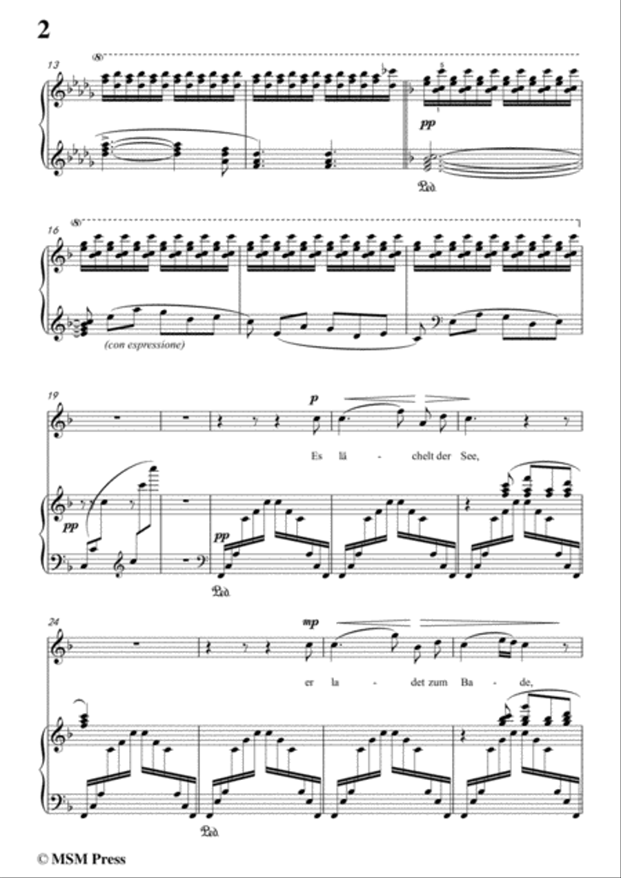 Liszt-Der fischerknabe in F Major,for Voice and Piano Voice Solo scores gallery preview page 4