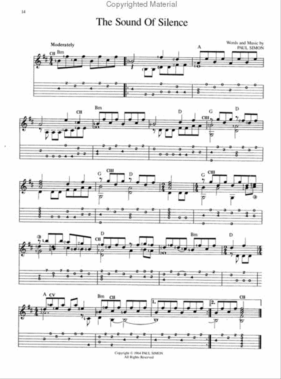 Fingerpicking Paul Simon Fingerpicking Paul Simon Electric Guitar scores gallery preview page 3