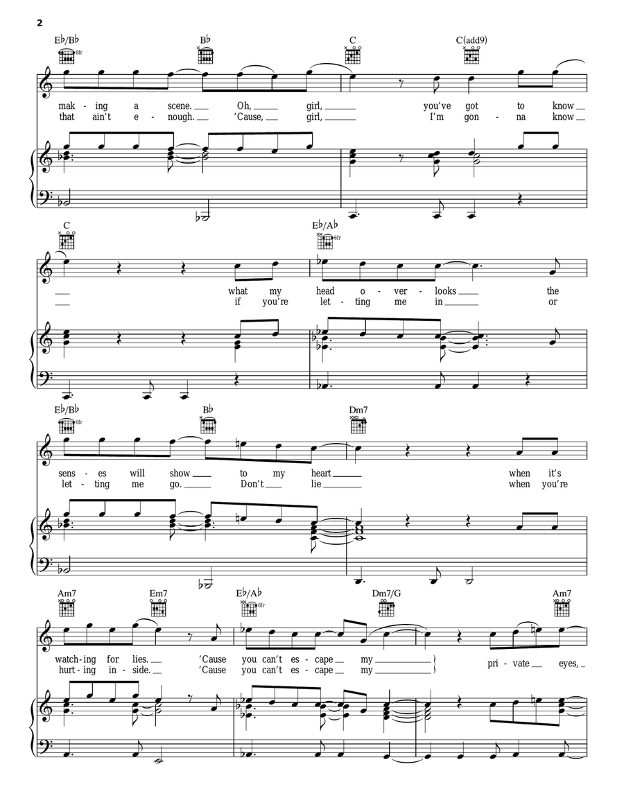 Private Eyes Acoustic Guitar scores gallery preview page 2