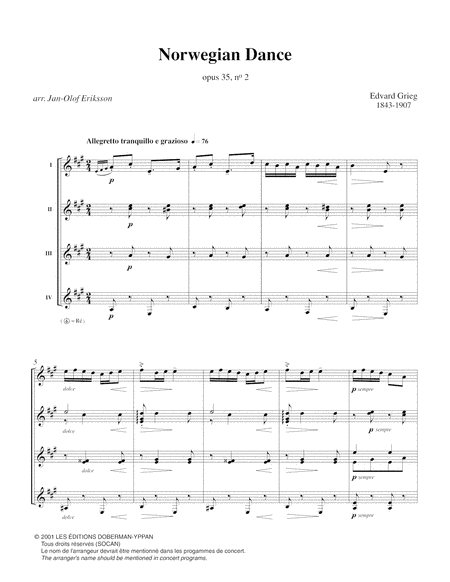 Norwegian Dances op. 35, nos 2 & 3