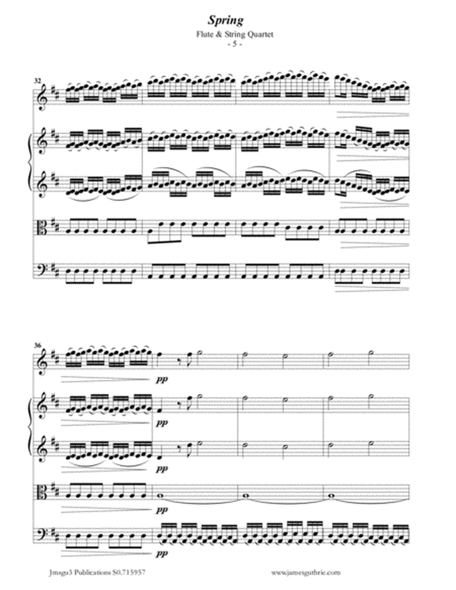 Vivaldi: Spring from the Four Seasons for Flute & String Quartet image number null