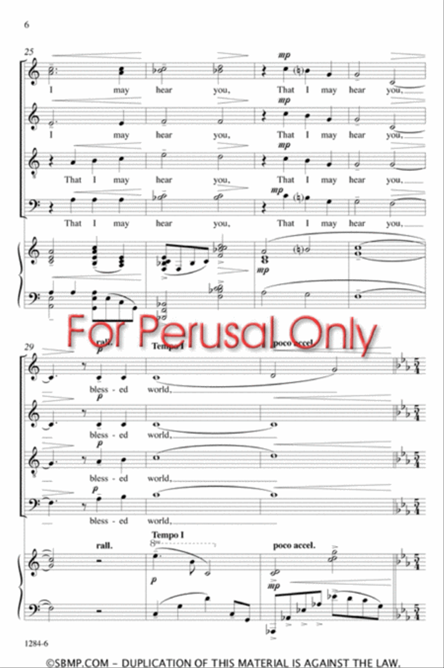 In the Silence - SATB Octavo 4-Part scores gallery preview page 5