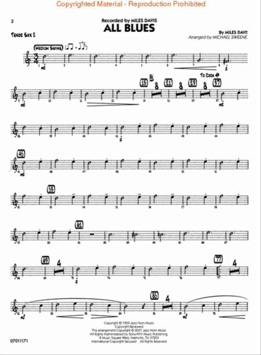 The Best of Easy Jazz – Tenor Sax 2 Jazz Ensemble scores gallery preview page 2