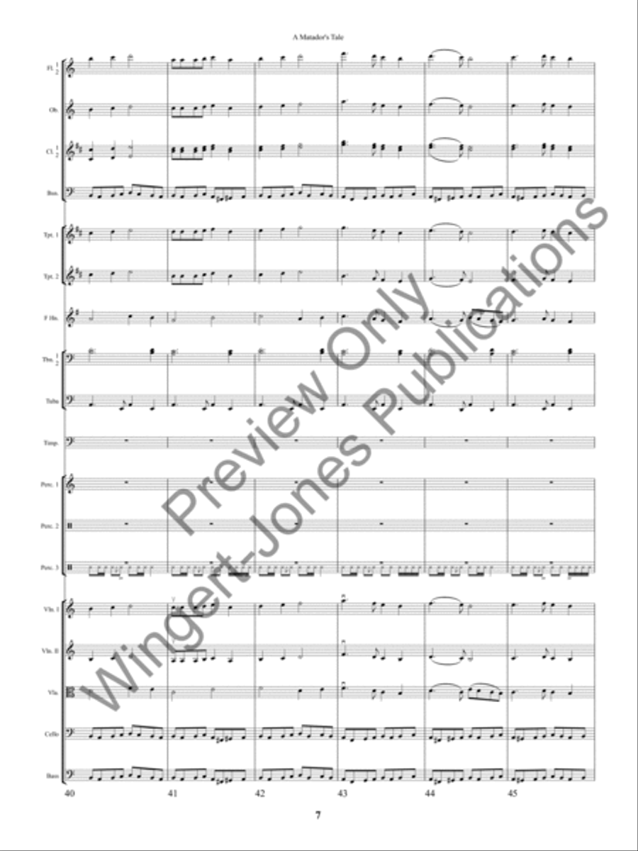 A Matador's Tale Full Orchestra scores gallery preview page 10