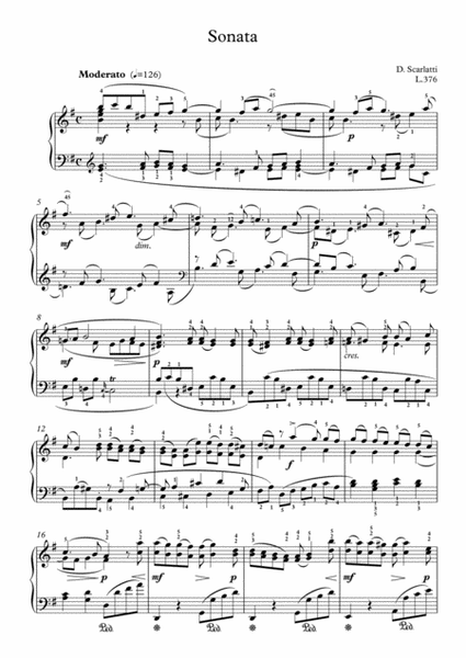 Scarlatti-Sonata in e-minor L.376 K.147(piano) image number null