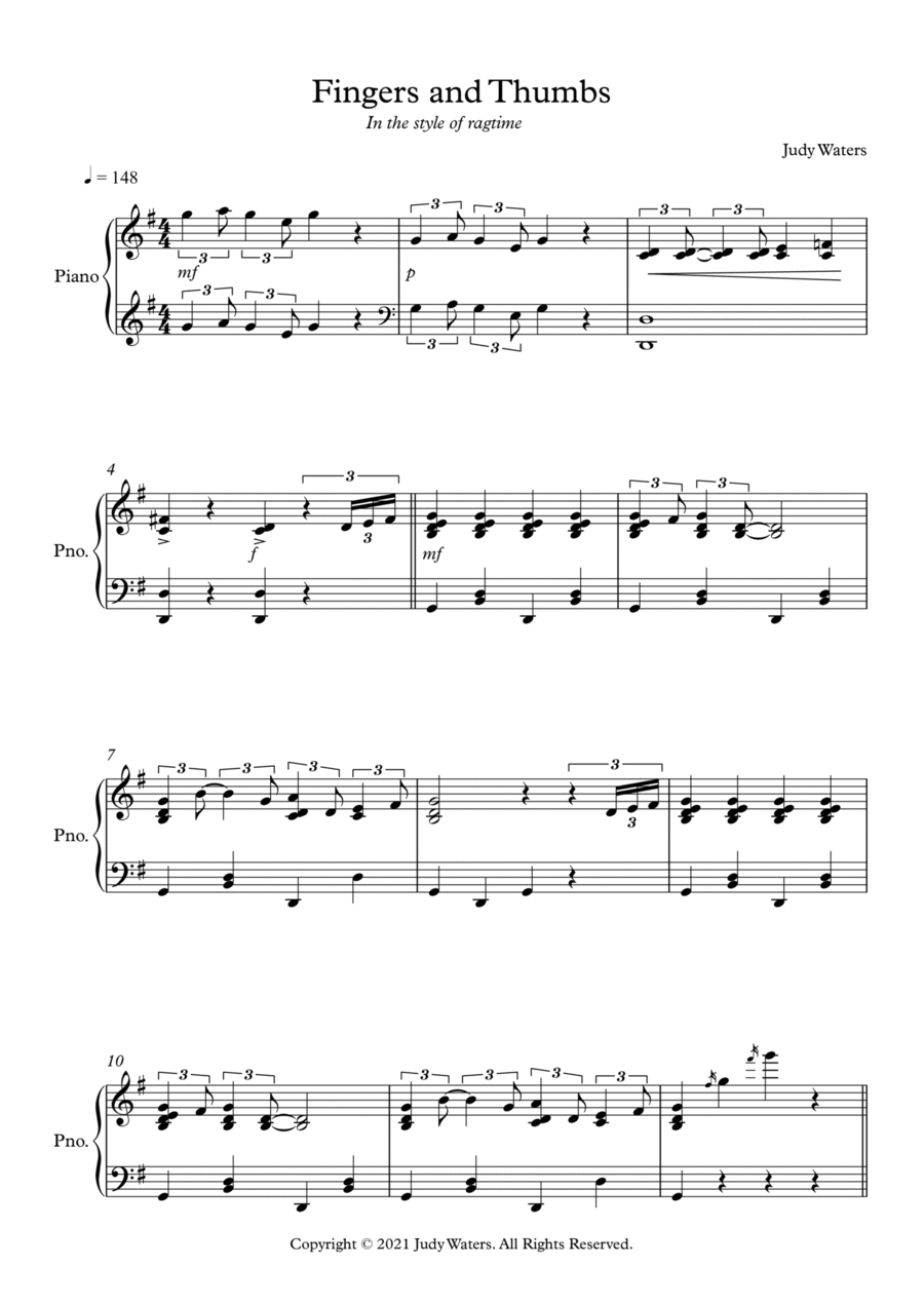 Fingers and Thumbs Piano Method scores gallery preview page 1
