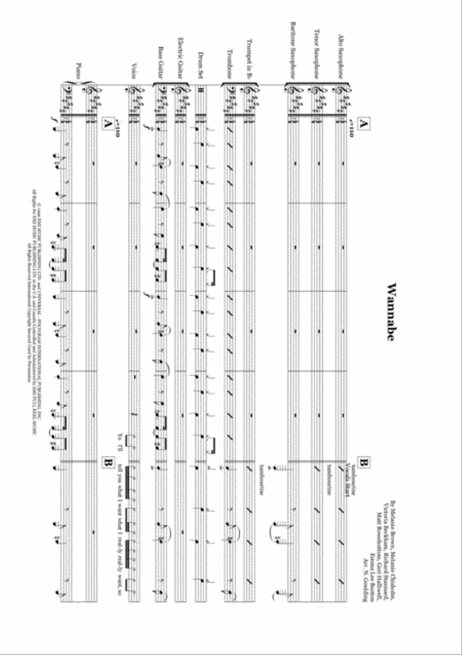 Wannabe Large Ensemble scores gallery preview page 1