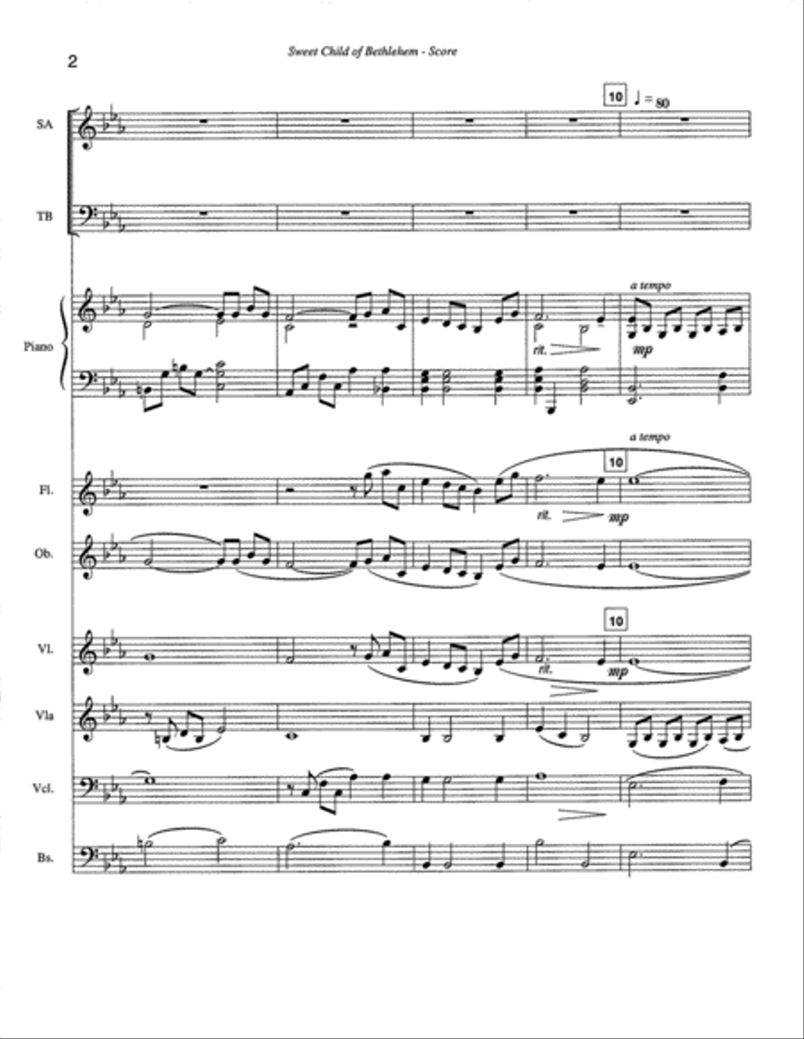Sweet Child of Bethlehem Orchestra scores gallery preview page 3