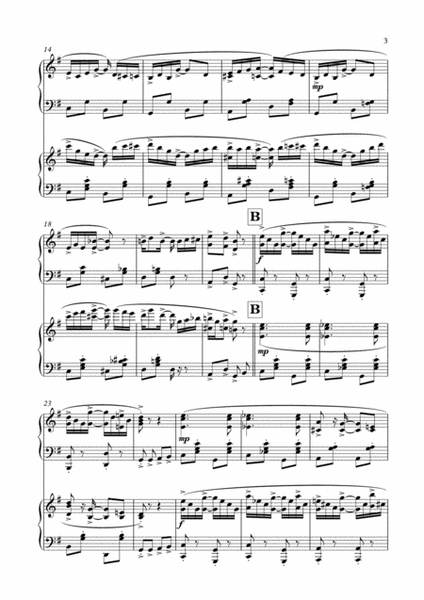 Casual Spark Rag, for 2 Pianos, 4 hands by Simon Peberdy by Simon Peberdy 2 Pianos, 4-Hands - Digital Sheet Music