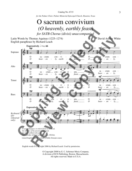 O sacrum convivium (O heavenly, earthly feast) image number null