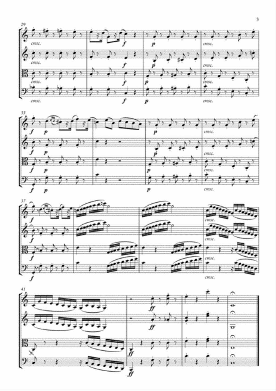 La chevaleresque arranged for String Quartet String Quartet scores gallery preview page 3