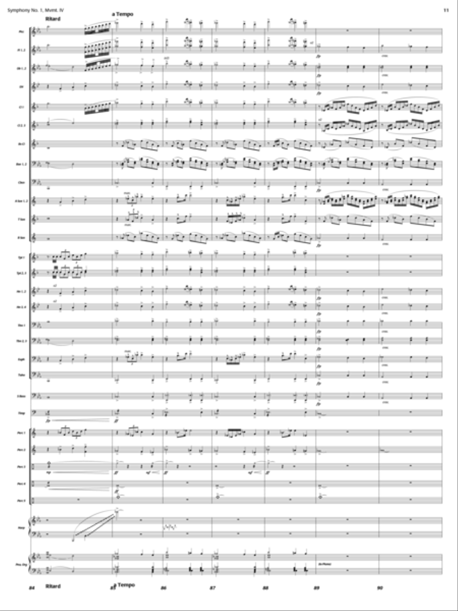 New Day Rising (Symphony 1, New Day Rising, Mvt. IV) Concert Band scores gallery preview page 10