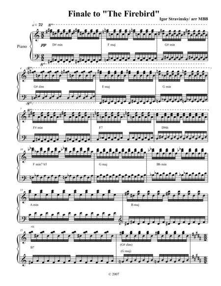 Firebird Finale for Piano Solo image number null