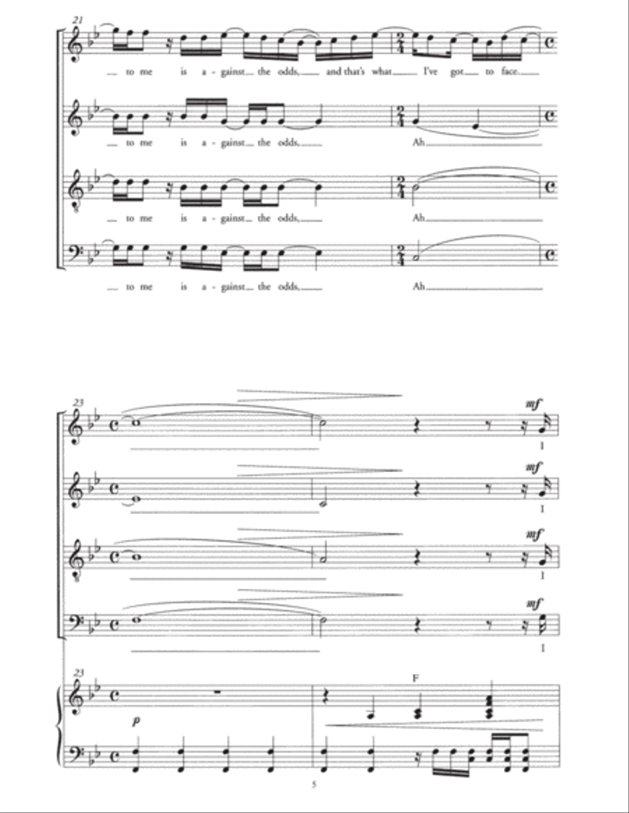 Against All Odds (Take A Look At Me Now) (Arr. Berty Rice) Choir scores gallery preview page 5
