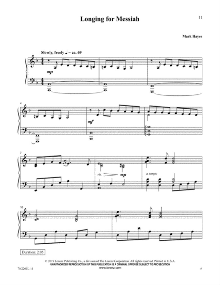 Mark Hayes Christmas Miniatures Piano Solo scores gallery preview page 7