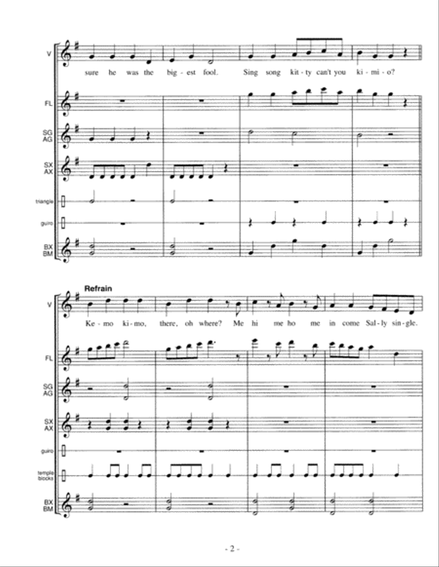 Homespun Unison Choir scores gallery preview page 4
