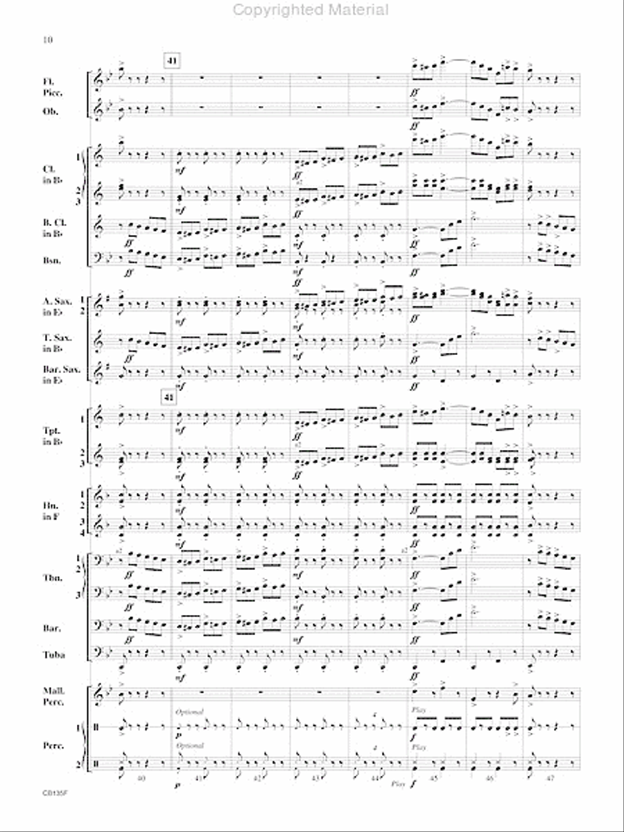 The President's March Concert Band scores gallery preview page 11