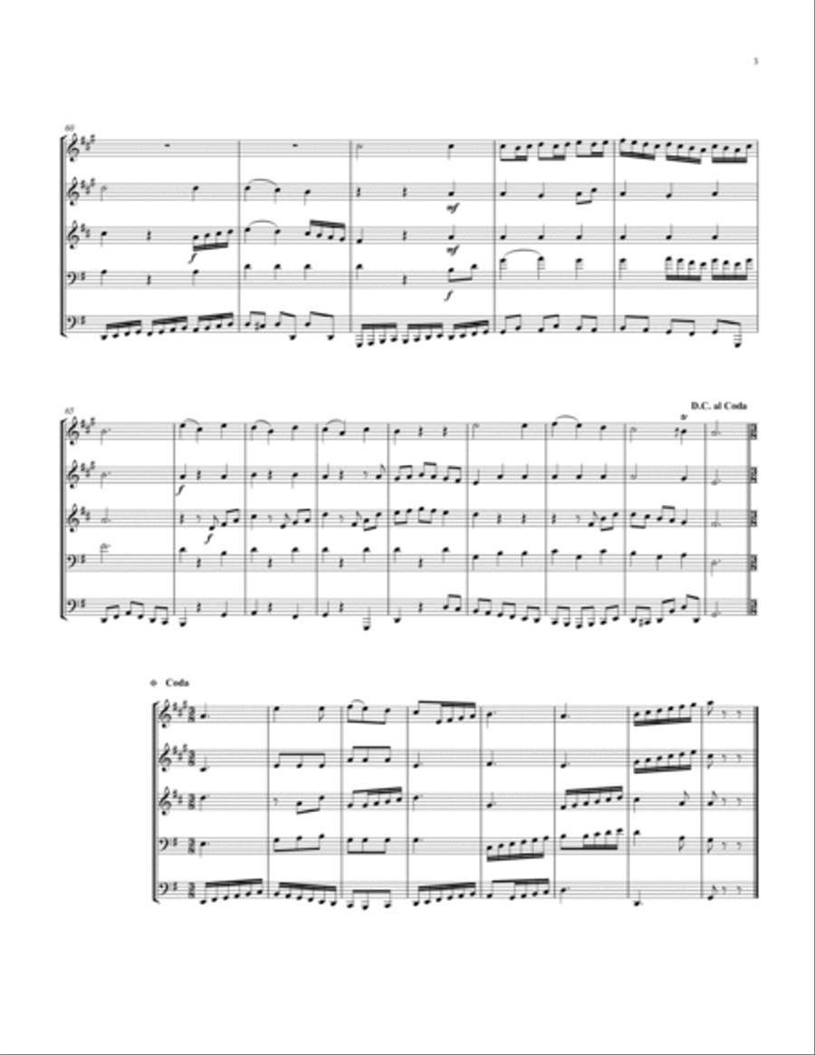 Our Great Savior Brass Quintet scores gallery preview page 4