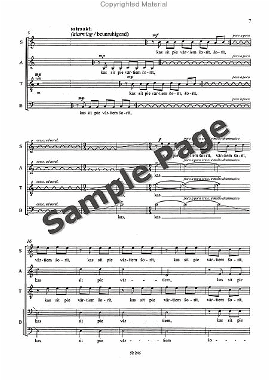 Ziles Zina: The Tomtit's Message SSAATTBB scores gallery preview page 8