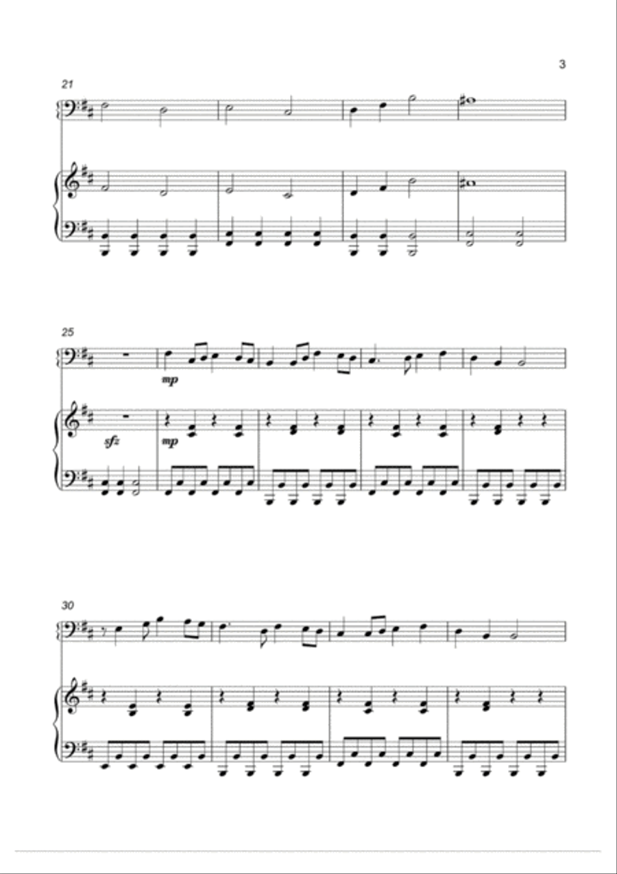 Tetris Theme for Cello and Piano Duet Bm Piano Accompaniment scores gallery preview page 4