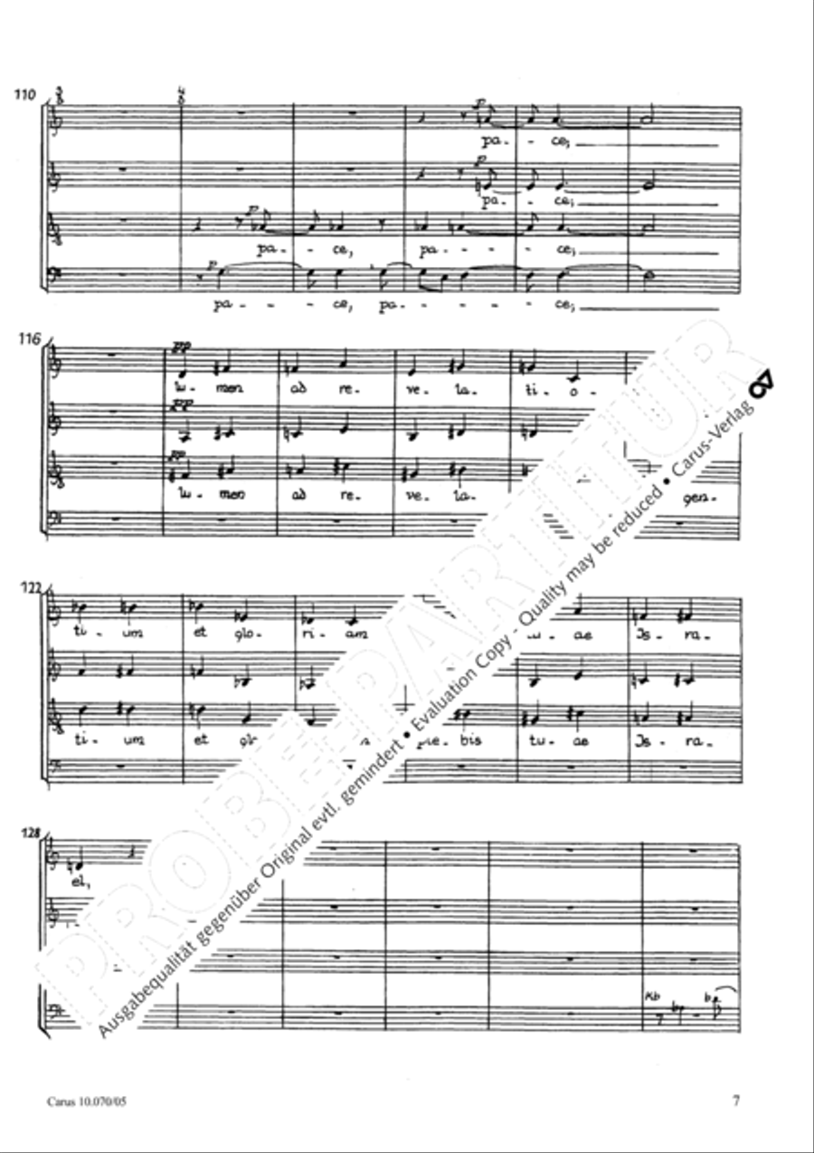 Canticum Simeonis (Der Lobgesang des Simeon) 4-Part scores gallery preview page 8