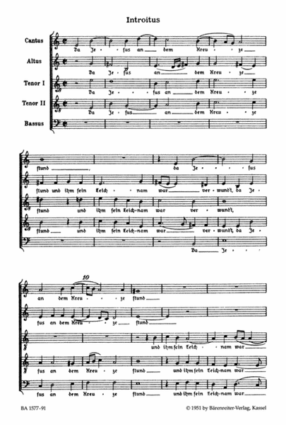 Die sieben Worte Jesu Christi am Kreuz (The Seven Last Words of Christ) for Voices, five part Choir and Instruments SWV 478