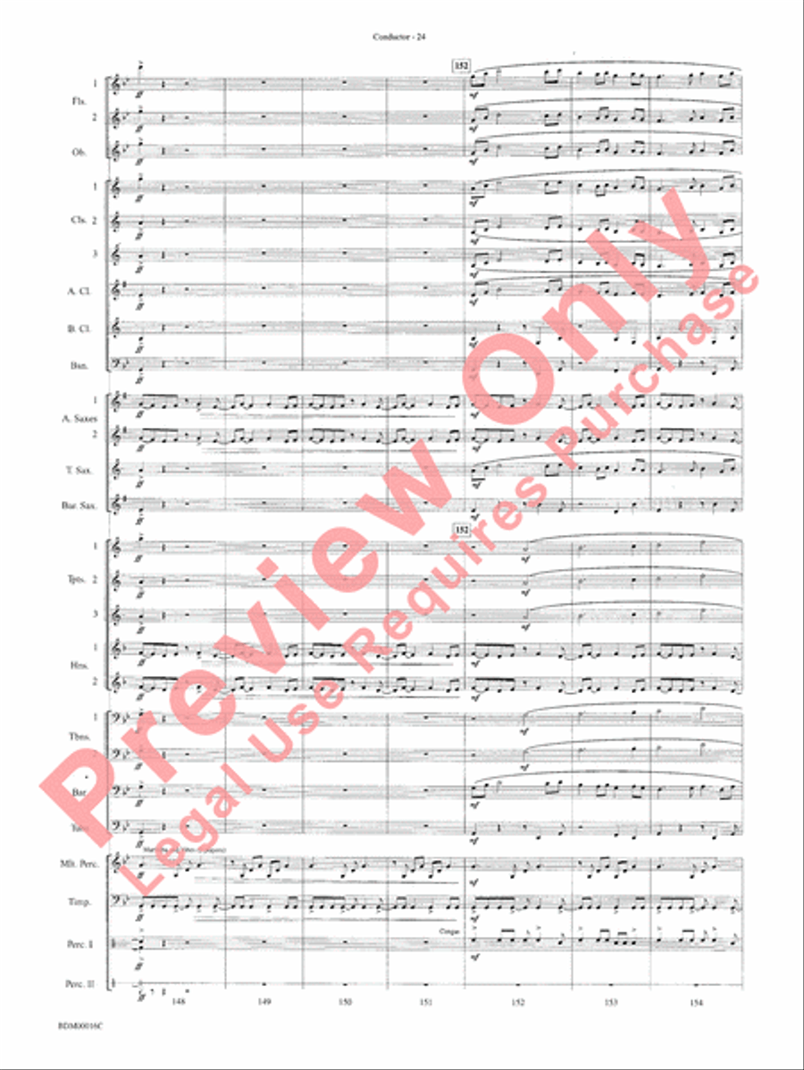 To Challenge the Sky and Heavens Above Concert Band scores gallery preview page 27