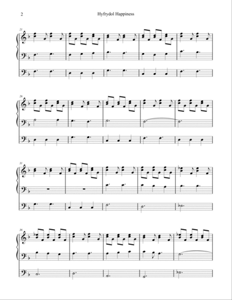 Hyfrydol Happiness organ work, by Phil Lehenbauer Organ Solo scores gallery preview page 3