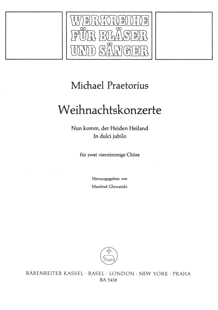 Nun komm, der Heiden Heiland - In dulci jubilo Mixed Choir scores gallery preview page 1